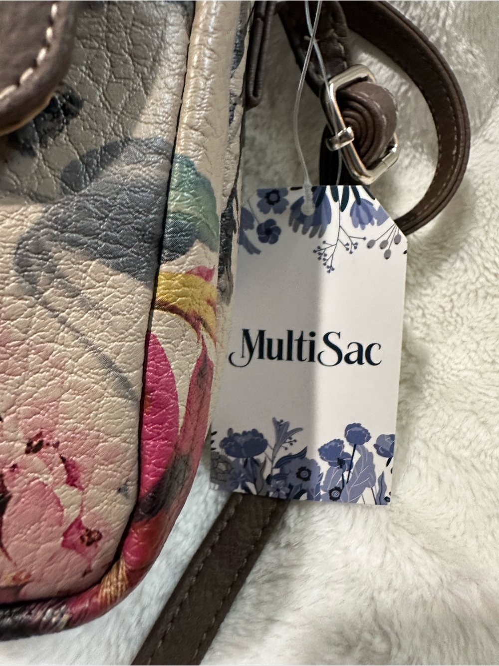 Multisac Floral Crossbody Bag in Brown and Multicolor - Picture 5 of 8